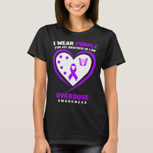 Camiseta Yo Uso Púrpura Para Mi Hermano En La Ley Sobredosi