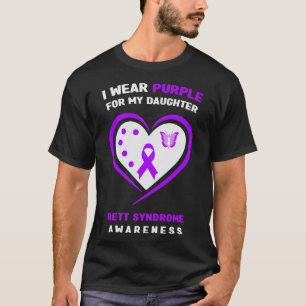 Camiseta Yo Uso Púrpura Para Mi Hija Rett Síndrome Awaren
