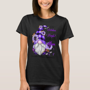 Camiseta Yo Uso Púrpura Para Mi Mamá Vio Doméstico De Gnome