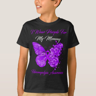 Camiseta Yo Uso Púrpura Para Mi Mami Fibromialgia Warrior 1