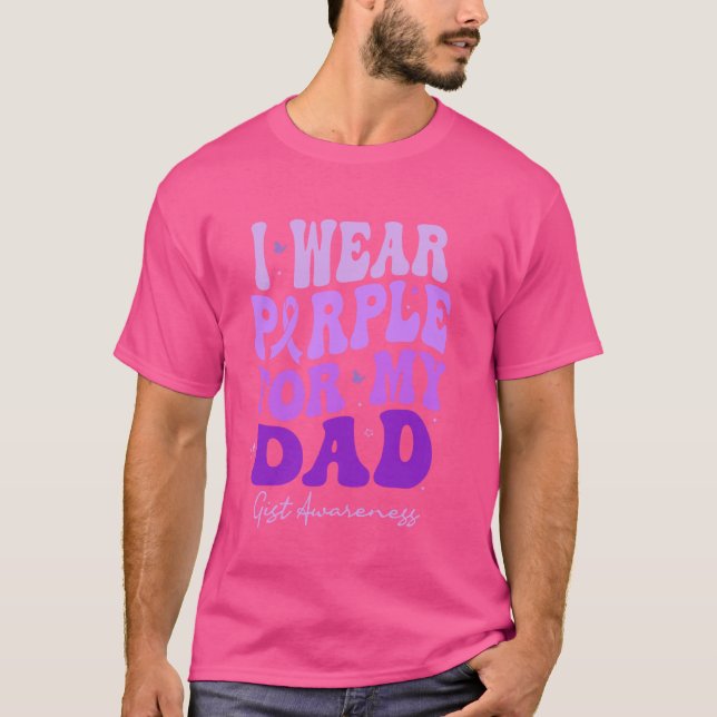 Camiseta Yo Uso Púrpura Para Mi Papá GIST Sensibilización R (Anverso)