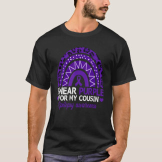 Camiseta Yo Uso Púrpura Para Mi Primo Conciencia Sobre La E