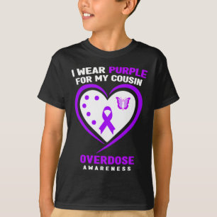 Camiseta Yo Uso Púrpura Para Mi Primo Conciencia Sobre La S