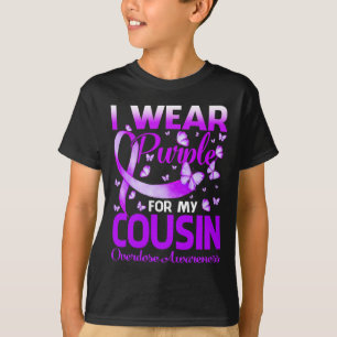 Camiseta Yo Uso Púrpura Para Mi Primo Concienciación Sobre