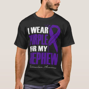 Camiseta Yo Uso Púrpura Para Mi Sobrino Conciencia De La Fi