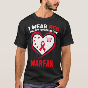 Camiseta Yo uso rojo para mi padre en el síndrome de Law Ma