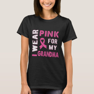 Camiseta Yo uso rosa para mi abuela para la toma de concien