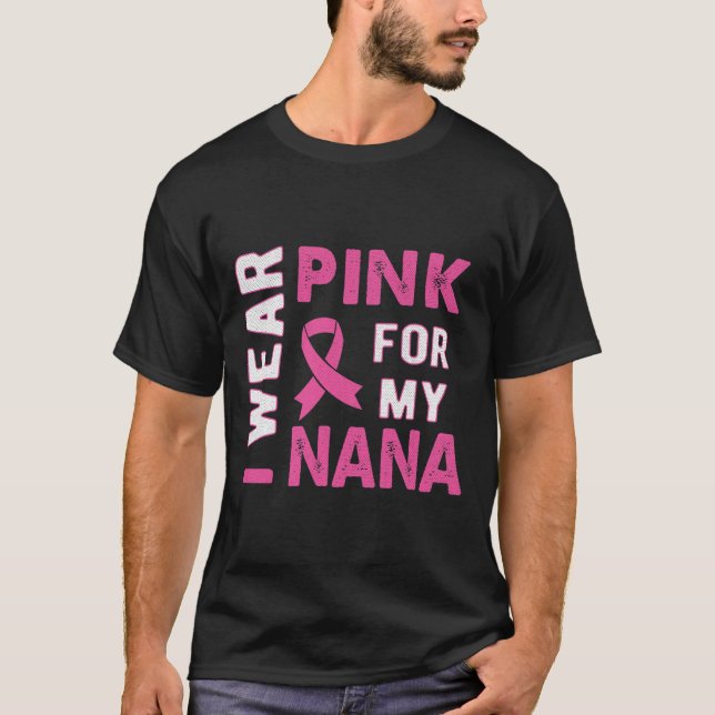 Camiseta Yo uso rosa para mi conciencia sobre el cáncer de  (Anverso)