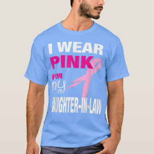 Camiseta Yo uso rosa para mi conciencia sobre el cáncer inf