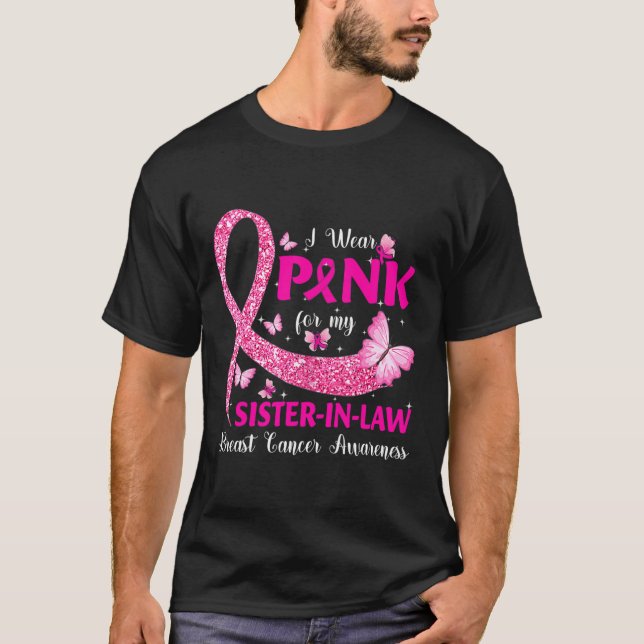 Camiseta Yo Uso Rosa Para Mi Hermana Con Cáncer De Mama Awa (Anverso)