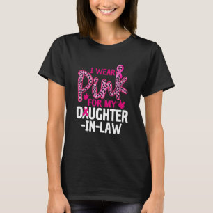 Camiseta Yo uso rosa para mi hija en el leopardo de las ley