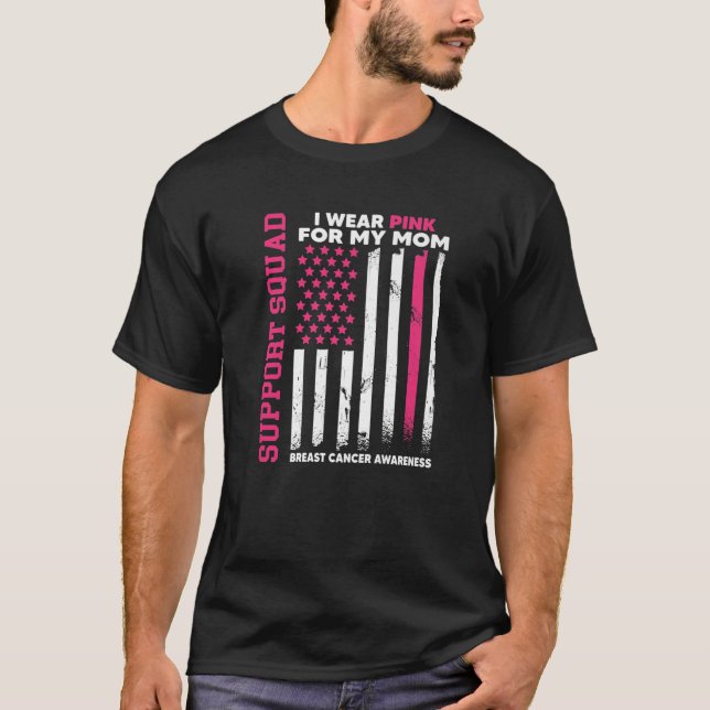 Camiseta Yo Uso Rosa Para Mi Mamá Apoyo El Cáncer Conscient (Anverso)