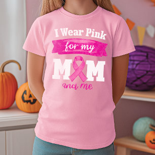 Camiseta Yo uso rosa para mi mamá, conciencia sobre el cánc