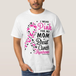 Camiseta Yo uso rosa para mi mamá para que conozca el cánce