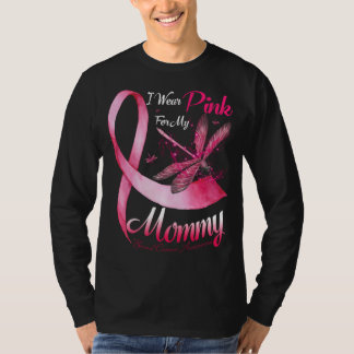 Camiseta Yo Uso Rosa Para Mi Mami Dragonfly Pink Ribbon Bre