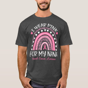 Camiseta Yo Uso Rosa Para Mi Nana Rainbow Leopard Bebé