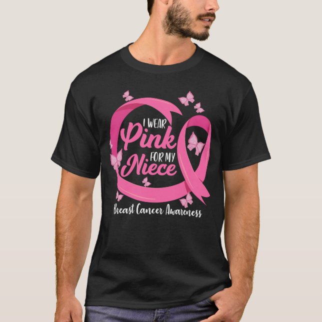 Camiseta Yo Uso Rosa Para Mi Niña Awaren Por El Cáncer De M (Anverso)