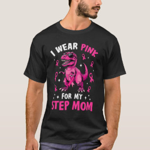 Camiseta Yo Uso Rosa Para Mi Pecho De Mamá T-Rex Dinosaurio