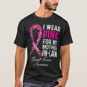 Camiseta Yo uso rosa para mi suegra el cáncer de mama Awa