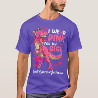Camiseta Yo uso rosa para mis divertidos dinosaurios T Rex