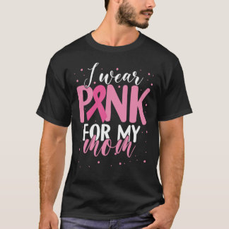 Camiseta Yo uso rosado para mamá Mes de Conciencia sobre el