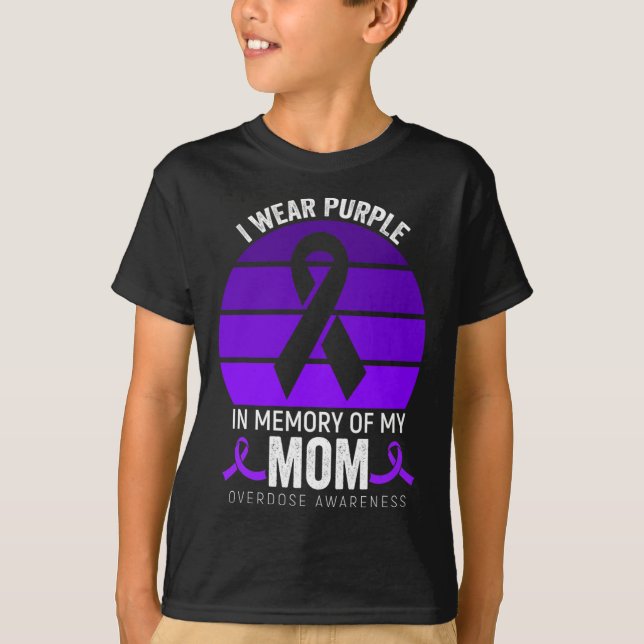 Camiseta Yo Uso Sobredosis Morada Conciencia De La Cinta Pú (Anverso)