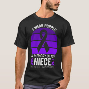 Camiseta Yo Uso Sobredosis Morada Conciencia De La Cinta Pú