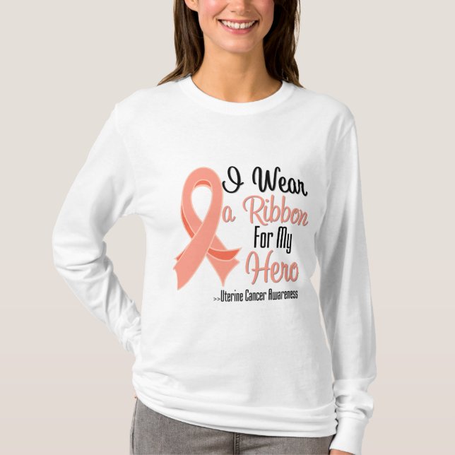 Camiseta Yo uso una cinta de opciones para mi héroe: el cán (Anverso)