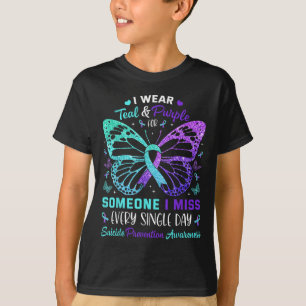 Camiseta Yo uso Verde azulado &amp; prevención del suicidio