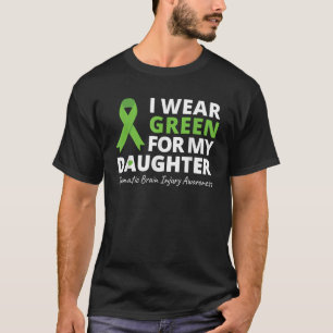 Camiseta Yo Uso Verde Para Mi Hija Cinta De Conciencia TBI