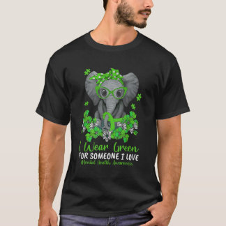 Camiseta Yo Uso Verde Para Tal Health Awareness Eleph