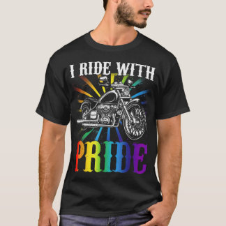 Camiseta Yo viajo con orgullo, ciclista gay, motocicleta ar