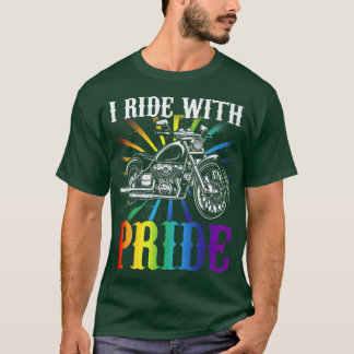 Camiseta Yo viajo con orgullo, ciclista gay, motocicleta ar
