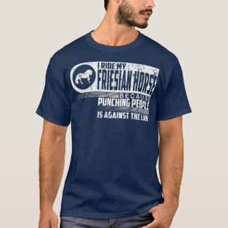 Camiseta Yo viajo en mi frisón caballo amante del ecuestre