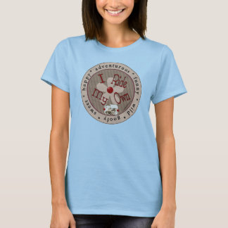 Camiseta Yo Viajo Por Mi Propio - Círculo (Ringer Rojo)