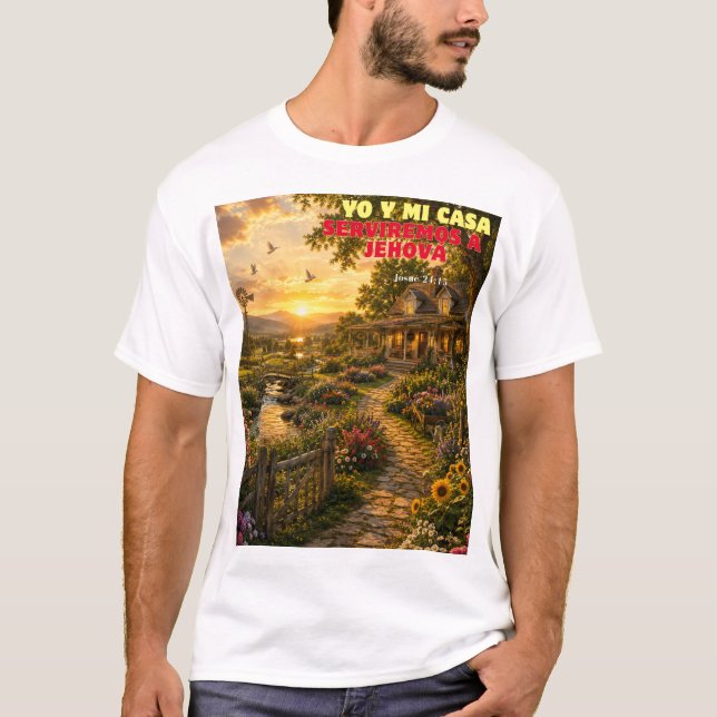 CAMISETA YO Y MI CASA SERVIREMOS A JEHOV{A (Anverso)