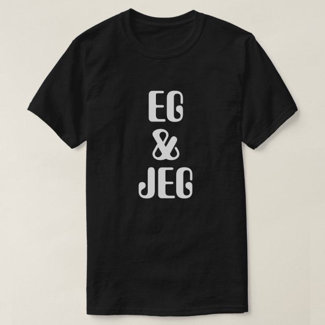 Camiseta Yo y yo en negro noruego (Diseño del anverso)
