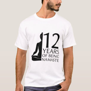 Camiseta Yoga 12 Años Increíble Meditación Namaste Cumpleañ