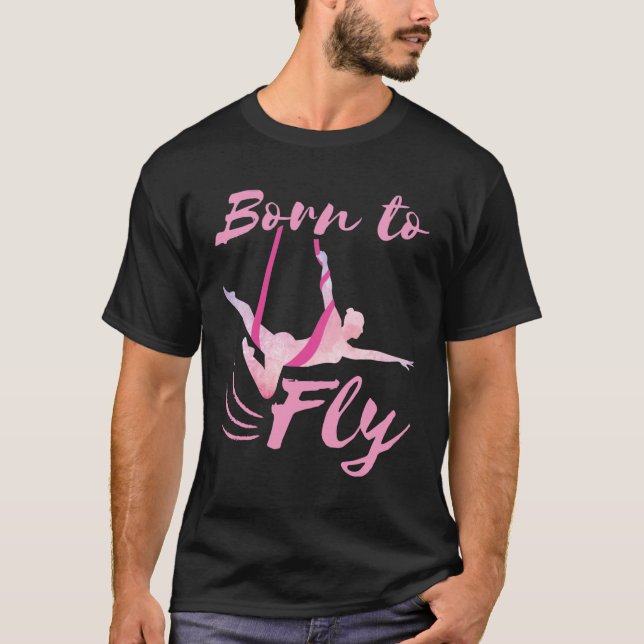 Camiseta Yoga aéreo nacido para volar (Anverso)