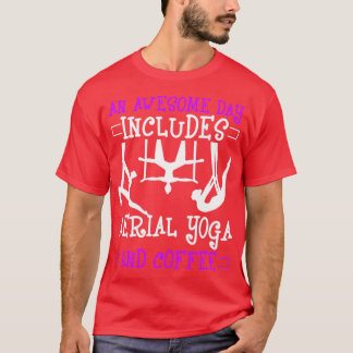 Camiseta Yoga Aéreo Y Hamaca Graciosa Para El Café