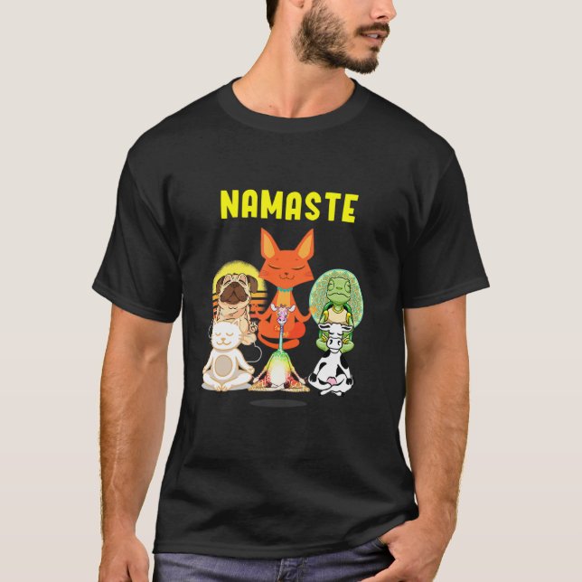 Camiseta Yoga Animales, Como El Yoga Animal Cute Yoga Pose  (Anverso)