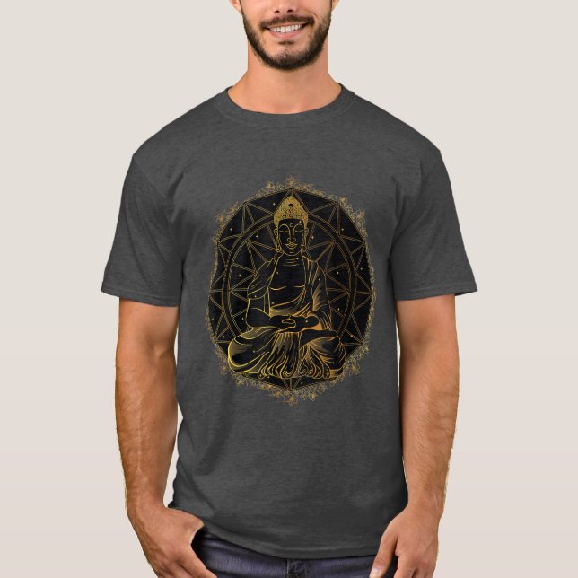 Camiseta Yoga Buda Mandala Diseño para mujeres hombres Mand (Anverso)