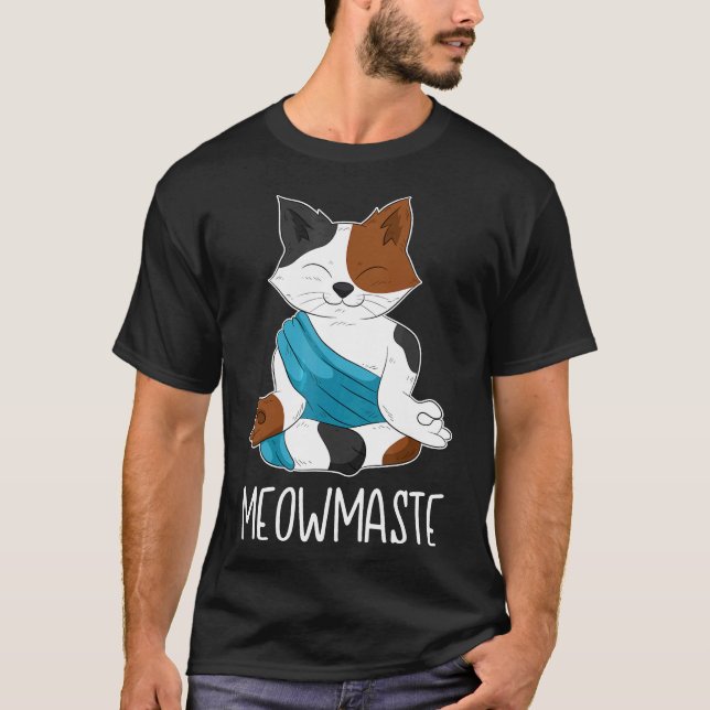 Camiseta Yoga Ca Meowmaste Meow Maste (Anverso)