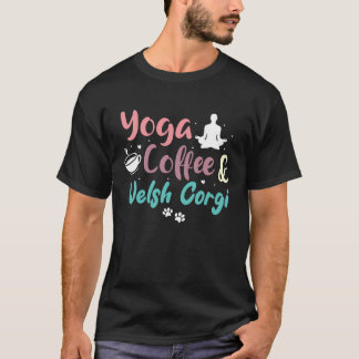 Camiseta Yoga Café y Corgis Galeses