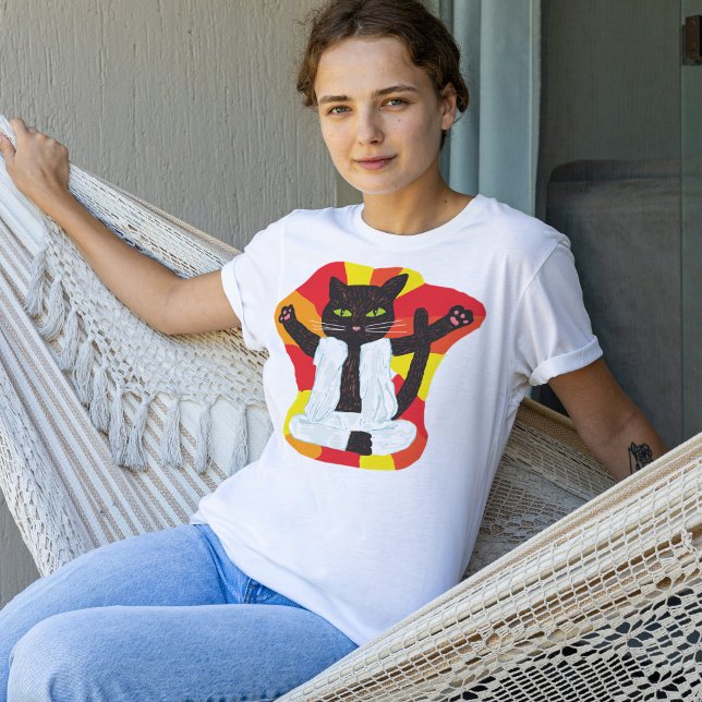 Camiseta Yoga cat meditación pilates tai chi (Subido por el creador)