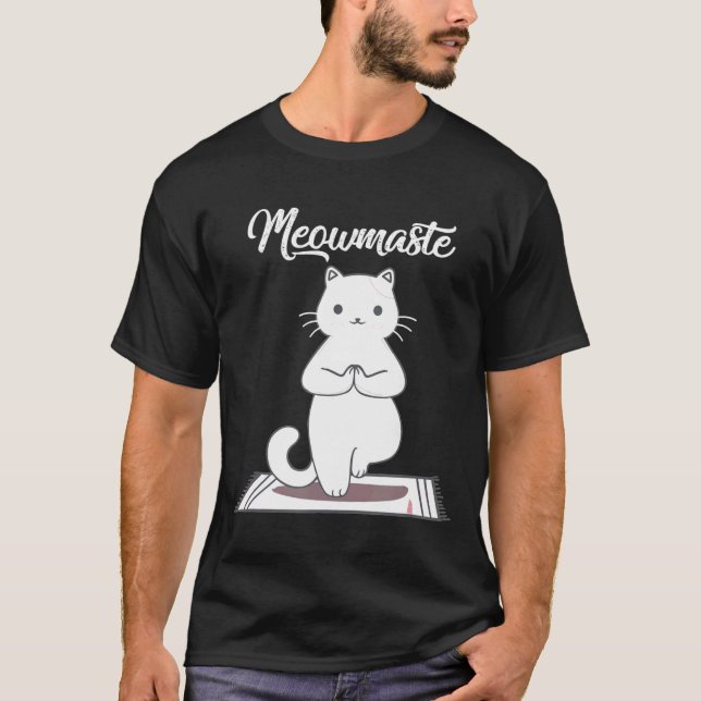 Camiseta Yoga Cat Meowmaste Namaste (Anverso)