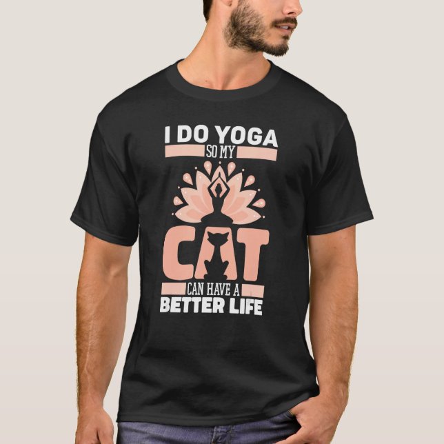 Camiseta Yoga Cat Training  Yogi Yoga (Anverso)