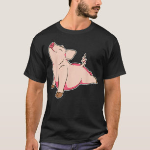 Camiseta Yoga Cerdo Animal Lindo Meditación Zen Divertido P
