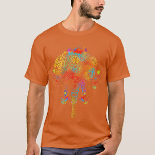 Camiseta Yoga colorido del elefante