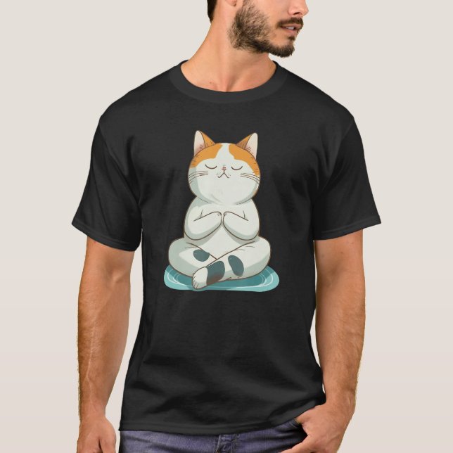 Camiseta Yoga Cute Kitty Cat (Anverso)